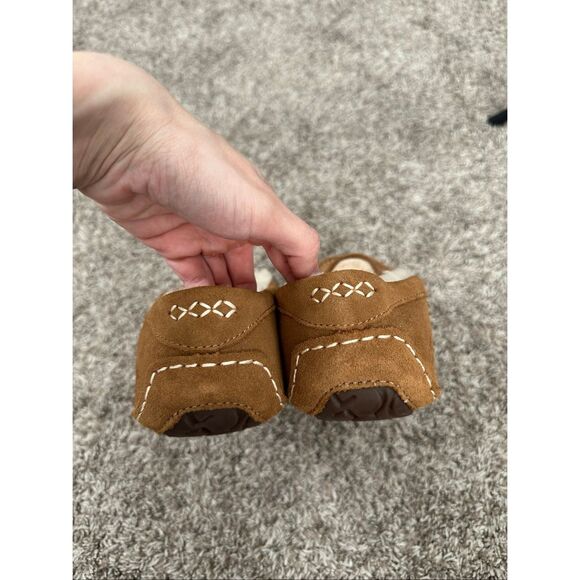 UGG Australia Women's 9 Ansley Chestnut Moccasin Slippers Slip on Shoe Fur Suede - Picture 7 of 10